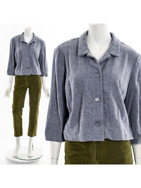Gray Retro Cardigan Coat 50s
